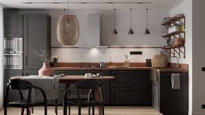 Note long view, with far wall. Skandinavisches Kucheninterieur 3d Modell Turbosquid 1751971