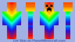Rainbow Creeper Minecraft Skin Rainbow creeper skin minecraft installation download skin from the link provided below go to minecraft.net > click profile > browse your new skin rainbow creeper minecraft skin