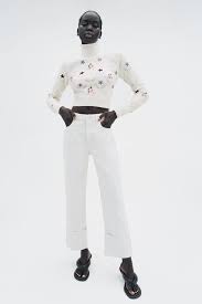 This item is no longer available. Floral Knit Sweater Zara United States