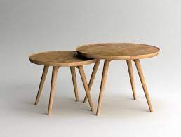 Set De 2 Tables Basses Rondes Gigogne Hauteur 40 Cm Et 35 Cm Table Basse Gigogne Table Basse Table Basse Ronde