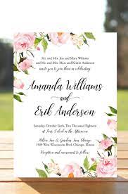 Peony Floral Wedding Invitation Suite Rose Wedding Invitation Etsy Cheap Wedding Invitations Wedding Invitations Printable Templates Fun Wedding Invitations