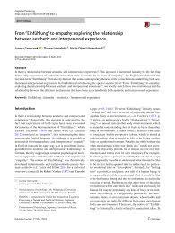 Pdf From Einfuhlung To Empathy Exploring The Relationship Between Aesthetic And Interpersonal Experience