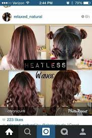 Heatless Waves On Relaxed Hair By Chronicurls In Instagram Short Hair Waves Wavy Hair Overnight Heatless Curls Short