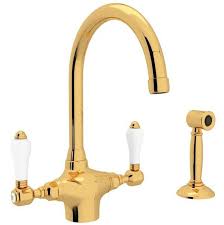 Insulated brass sidespray with hot and cold mix. Rohl A1435xmib 2 At The Majestic Bath Traditional