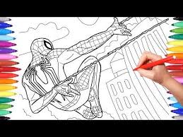 Spider Man Ps4 Videogame 2018 Coloring Pages How To Draw Spiderman Playstation 4 Youtube Spiderman Coloring Avengers Coloring Pages Superhero Coloring Pages