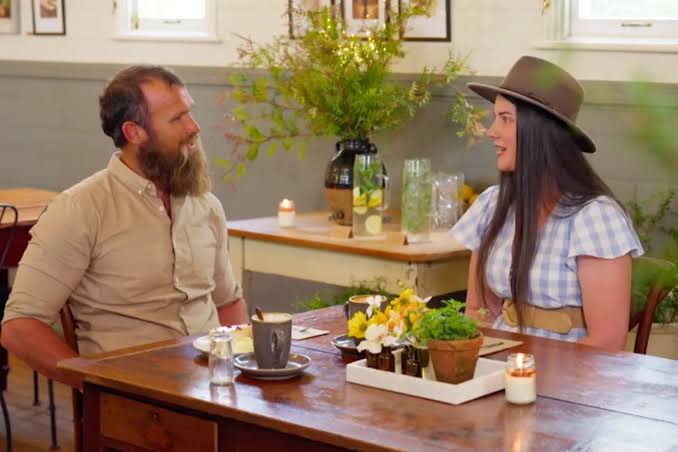 Jason and Kimberley's first date on Farmer Wants A Wife 2026.
