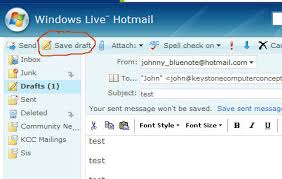 How To Save An Email While Writing In Hotmail