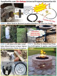 Easyfirepits Com Deluxe Propane Connection Kit Gas Firepit Fire Pit Fire Pit Kit