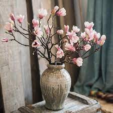 You won't find a larger selection of high quality, beautifully designed silk flower arrangements anywhere else. Artificial Magnolia Stem In Eco Pe Foam 25 Tall Rusticreach