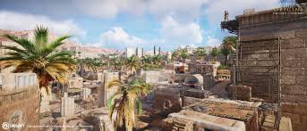 Assassin S Creed Origins Dlc The Curse Of The Pharaohs Artstation Assassin S Creed Origins The Curse Of The Pharaohs Dlc Thebes City Overall Silhouette Martin Bonev