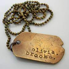 rustic dog tag necklace vintage style dogtag necklace etsy in 2021 dog tag necklace dog tags vintage necklace