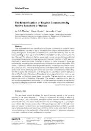 Pronunciation of juneau, alaska with 1 audio pronunciation and more for juneau, alaska. Pdf The Identification Of English Consonants By Native Speakers Of Italian