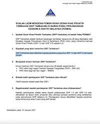 Semakan Kemaskini Geran Khas Prihatin Tambahan Status Gagal Kredit