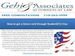 Since you are on a valid visa now, it will help you get the green card. How To Get A Green Card Through Student F1 Visa By Nandu Goud Issuu