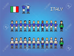 Italy Football Soccer Player Uniform Pixel Art Game Illustration Royalty Free Cliparts Vectors And Stock Illustration Image 93833390