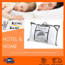 I'm not sure how many pillows a person is supposed to sleep with, but i have six on my bed. Mco Ship As Usual King Koil Charm Down Pillow 5 Stars Hotel Quality Pillow Down Alternative Hypoallergenic Pillows Shopee Malaysia