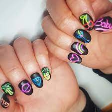 Rosie Lynall Nail Artist On Instagram Neon Lights Using The Gelbottle Inc Nails Nail Artist Light Nails