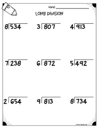 Long Division Worksheets 4 Nbt B6 5 Nbt B6 In 2020 Long Division Worksheets Division Worksheets Long Division