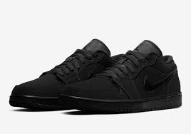 Nike Air Force 1 Black Price In Nigeria Air Jordan 1 Low Triple Black Offers Up A Stealthy Aesthetic Official Photos Beautiful Sneakers Sneakers Fashion Sneakers Men Fashion