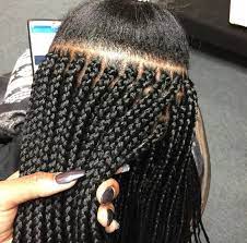 There are different sizes of box braids, and you can style them either with or without extensions. Box Braids Guide How Many Packs Of Hair For Box Braids Hair Styles Box Braids Hairstyles Marley Braids