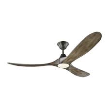 Monte Carlo Fan Company 60 Maverick 3 Blade Led Ceiling Fan With Remote Light Kit Included Finish Aged Pewter Ceiling Fan With Remote Ceiling Fan 3 Blade Ceiling Fan