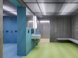 The New Sports Hall Neighbors The Two Existing School Buildings And Introduces Sports Recreation And Club Life To The P Sport Hall Hall Interior Changing Room