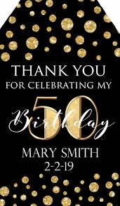 50th Birthday Thank You Gifts Thank You Tags Birthday Tags Black And Gold Thank You Tags 60th Birthday Thank You Tag Printable Tags 70th Birthday Tags 1719 With Images Birthday Tags Printable Tags Printable Favor Tags