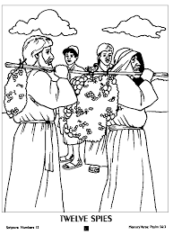 Our scripture texts are depending on age, you could use letters or colours. 12 Spies Of Canaan Coloring Page Coloring Pages For All Ages Coloring Home