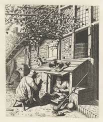 U overnacht in de slaapkamer van de schoenmaker, wevershuis of schrijnwerker. Schoenmaker In Winkel Voor Zijn Huis En Een Klant Adriaen Van Ostade 1671 1745 Winkel Schilderij Geschiedenis