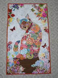 Este artículo no está disponible | etsy. Purrfect Kitty Quilt Pattern From Laura Heine Made It My Own By Adding More Flowers In The Borders Of The Kitty Cat Quilt Patterns Cat Quilt Picture Quilts