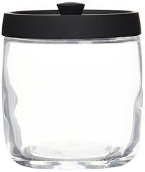 Best reviews guide analyzes and compares all bathroom canisters of 2020. Interdesign Ariana Bathroom Vanity Glass Canister Jar For Cotton Balls Swabs Cosmetic Pads Clear Matte Black Buy Online In Bahamas At Bahamas Desertcart Com Productid 17502232
