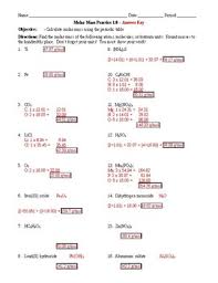 Tags mole, mass, work, molar masses, agf, molar mass practice. Practice Molar Mass 1 0 Answer Key By The Chem Teacher Tpt