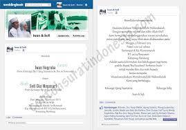 Perayaan pernikahan diikuti dengan acara syukur adalah hal yang. Contoh Undangan Pernikahan Facebook Weddingbook