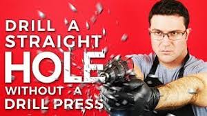 Drilling holes in concrete has never been easier. How To Drill A Straight Hole Without A Drill Press Youtube