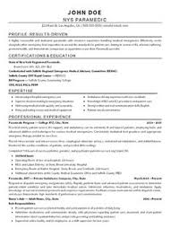 Paramedic cover letter sample (1). Curriculum Vitae Paramedical