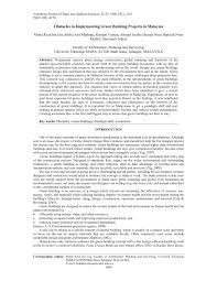By vinay m 61281 views. Pdf Obstacles In Implementing Green Building Projects In Malaysia