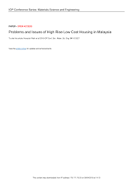 Whether your plan is to rent a flat or house, or buy a property, it is useful to know what to expect before beginning your search. Pdf Problems And Issues Of High Rise Low Cost Housing In Malaysia