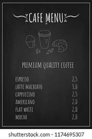 Ids for bloxburg cafe namesshow all. Chalkboard Cafe Menu Restaurant Hand Drawn Stock Vector Royalty Free 1174695307