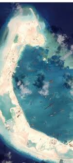 Antelope reef in South China Sea a 1450 hectares now an island artificial  building, completed when u.s Armada centcom focused in Iran war...antelope  reef is within exclusive economic zone between Vietnam and