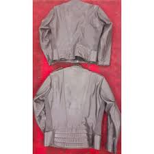 Two ASP Albert Dann black leather bikers jacket, approx 40" chest Location:  Rail 2