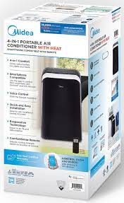 The medium or low function for the fan settings. Midea 10 000 Btu 13 500 Btu Ashrae 115v Smart Portable Air Conditioner With Heat Comfortsense Remote Black Walmart Com Walmart Com