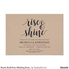 Rustic Kraft Post Wedding Brunch Invitation Card Zazzle Com Post Wedding Brunch Invitations Brunch Invitations Post Wedding