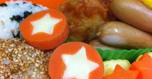 お弁当に 型抜きにんじん チーズ by ゆうまなまみ レシピ 料理の盛りつけ お弁当 食べ物のアイデア