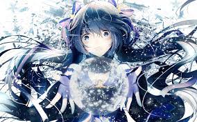 Download Wallpapers 4k Hatsune Miku Magic Art Manga Vocaloid Besthqwallpapers Com Hatsune Miku Anime Manga Cosplay