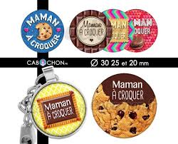 Maman A Croquer 45 Images Digitales Rondes 30 25 Et 20 Mm Mere Gateau Macaron Biscuit Chocolat Cabochons Cookies Et Biscuits Biscuit Chocolat Gateau Macaron