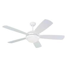 Monte Carlo Discus 52 In Indoor White Ceiling Fan With Light Kit 5di52whd L Fan Light Ceiling Fan With Light Ceiling Fan