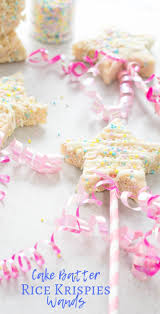 21st Birthday Rice Krispie Treats Cake Batter Rice Krispies Wands Birthday Party Food Sprinkles Birthday Party Party Cakes