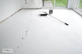 Thinking of painting the concrete basement floor? How To Paint A Concrete Floor White Funky Junk Interiors