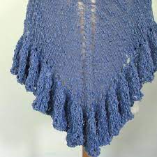 Ravelry Knit Ruffle Border For Triangle Shawl Pattern By Jill Tarabar Triangle Shawls Shawl Pattern Knitting