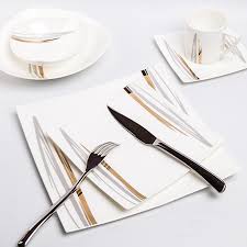 Our plate collection includes striking serving platters for special meals and sturdy melamine plates for the youngest diners. Disenn Bone China Dinner Set Creative Dishes Plates Square European Style Dessert Bowls Steak Plate Cutlery Suit Tableware Buy At The Price Of 78 75 In Aliexpress Com Imall Com